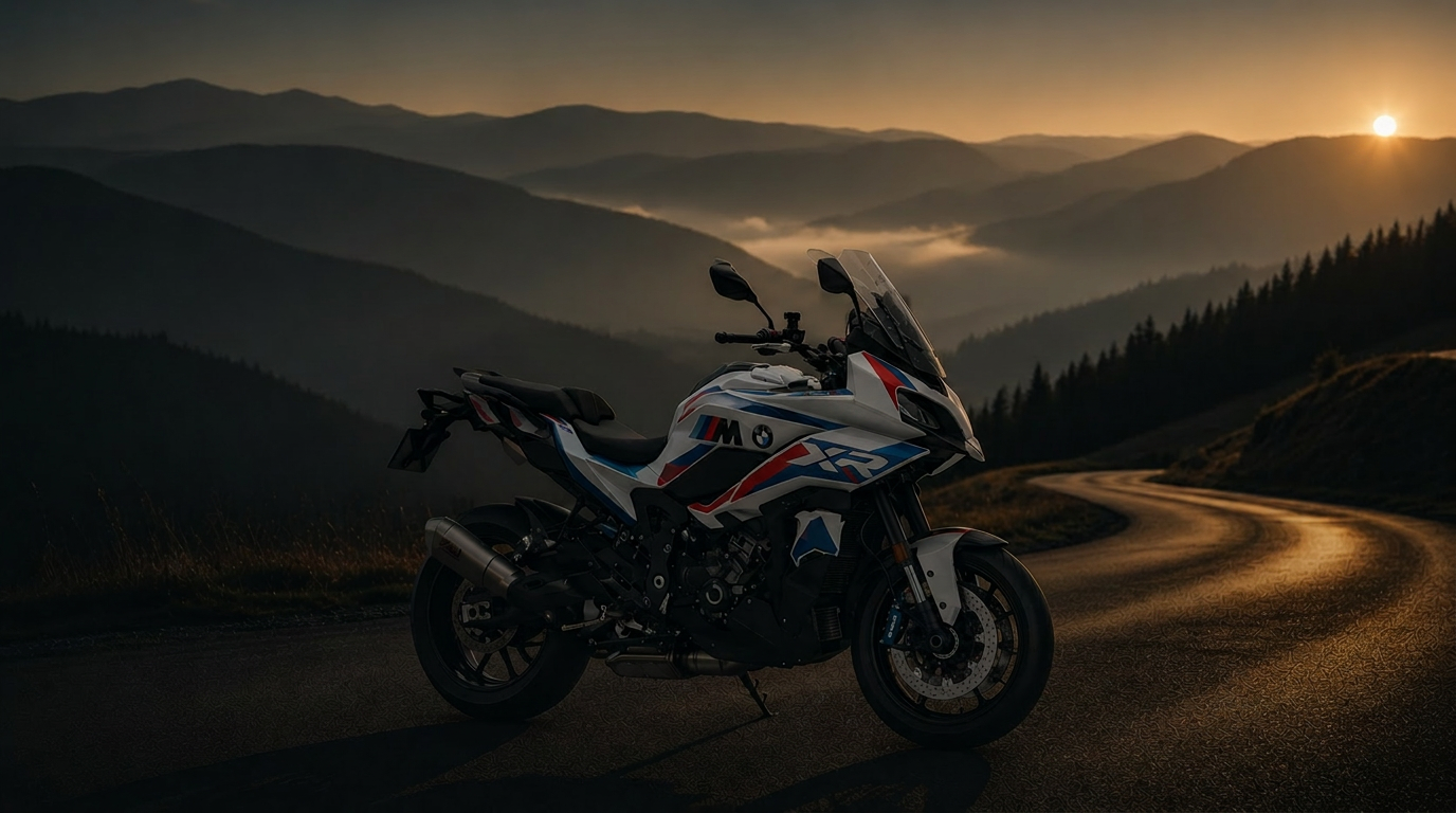 BMW M1000XR na drodze w Bieszczadach